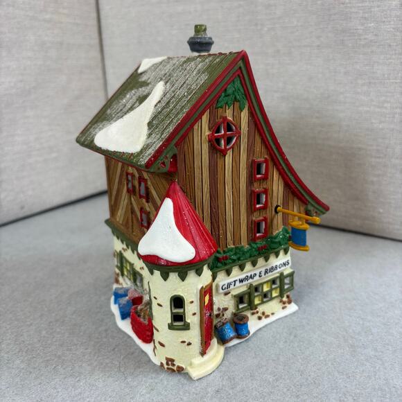 Vtg Dept 56 Heritage Village Gift Wrap and Ribbons North Pole Series W/box/light - Picture 1 of 8